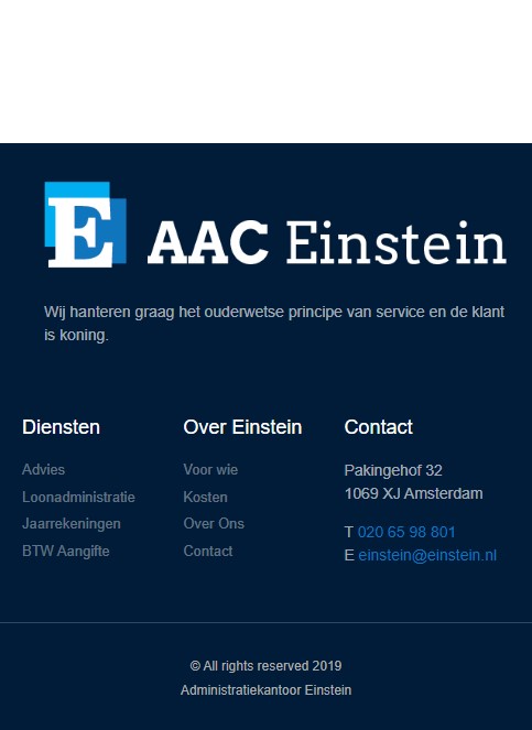WebSpaceZ Webdesign Einstein ADministratiekantoor