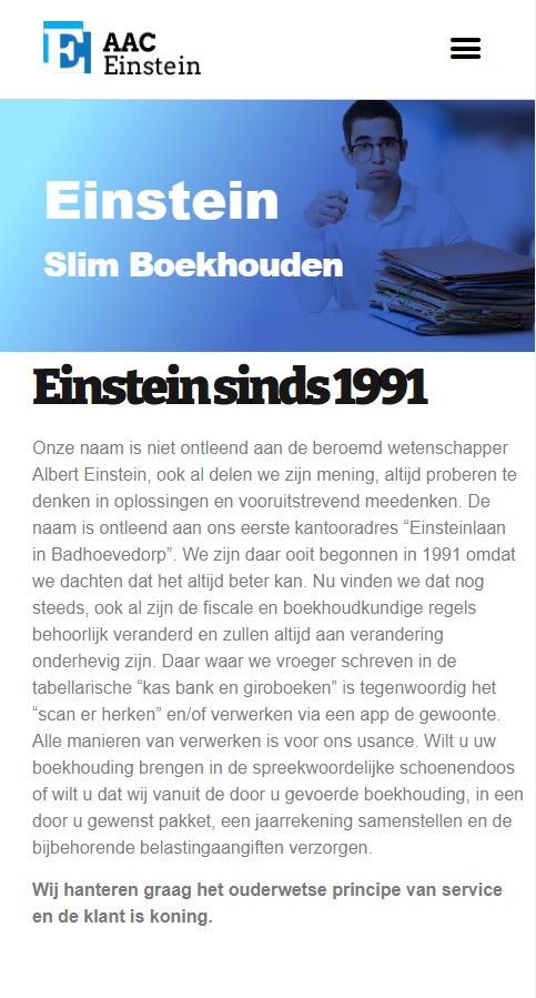 WebSpaceZ Webdesign Einstein ADministratiekantoor