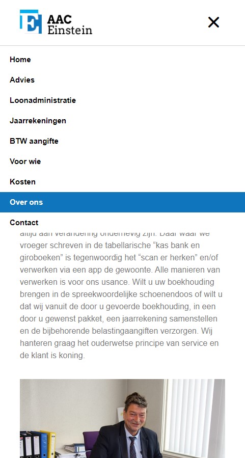 WebSpaceZ Webdesign Einstein ADministratiekantoor