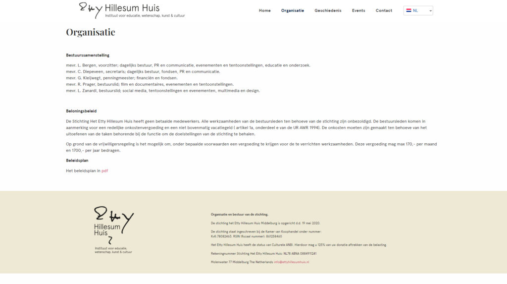 WebSpaceZ Webdesign EttyHillesumHuis