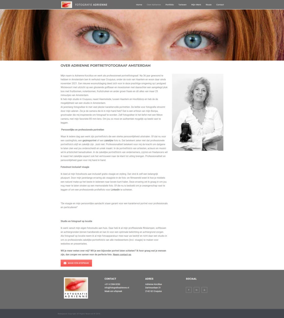 WebSpaceZ Webdesign Fotografie Adrienne