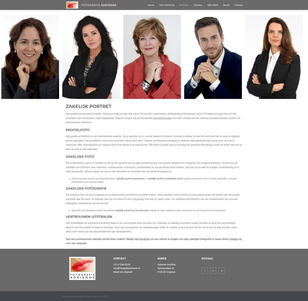 WebSpaceZ Webdesign Fotografie Adrienne