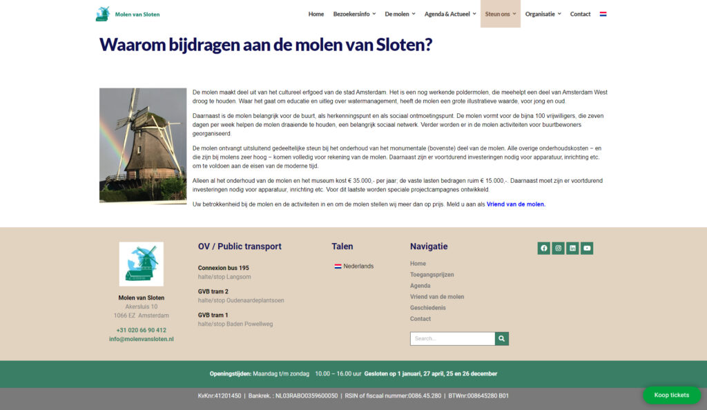WebSpaceZ Webdesign Molen van Sloten
