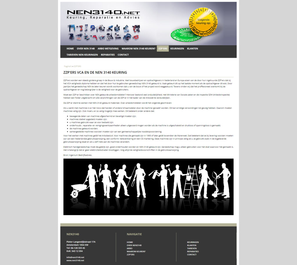 WebSpaceZ Webdesign NEN Keuringen