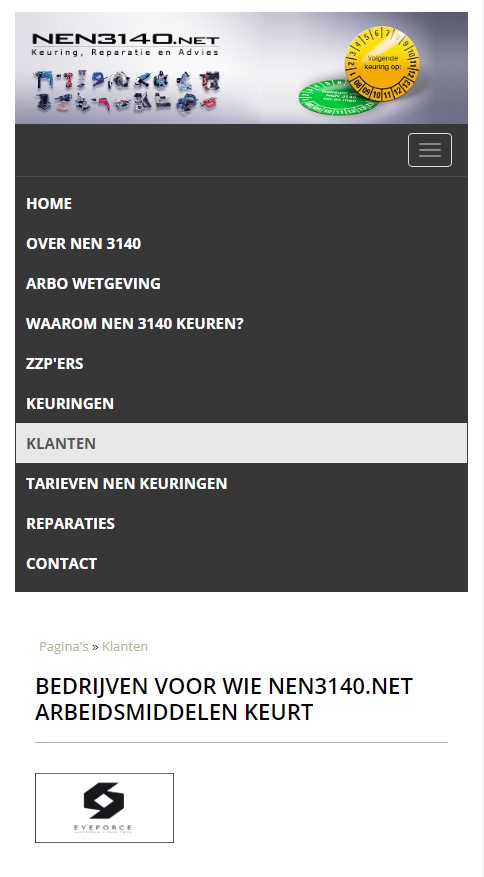 WebSpaceZ Webdesign NEN Keuringen