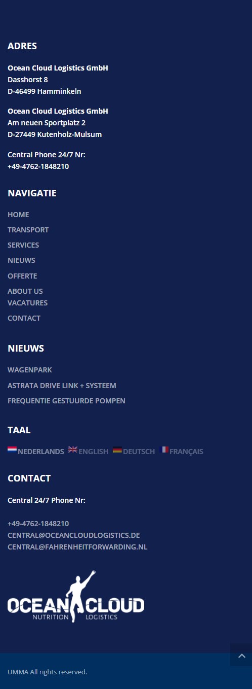 WebSpaceZ Webdesign Oceancloud Logistics