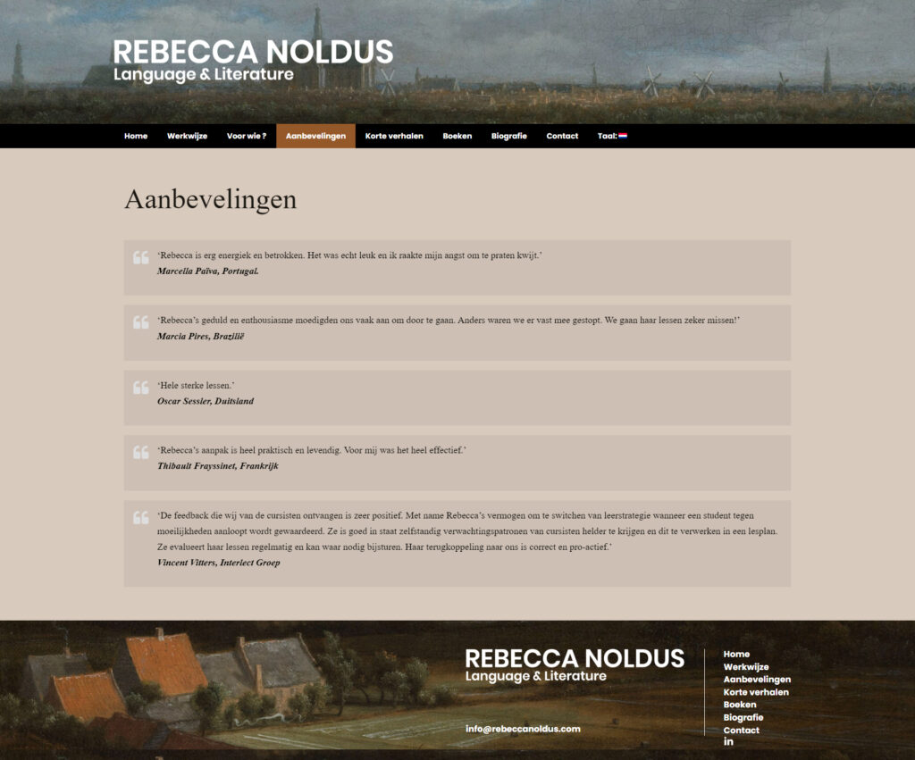 WebSpaceZ Webdesign Rebecca Noldus