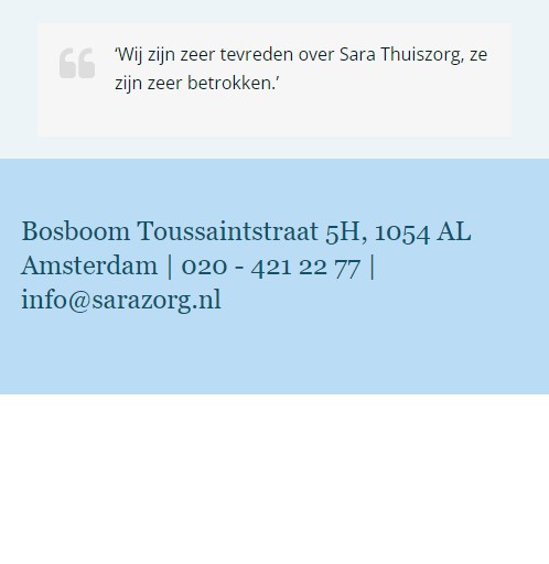 WebSpaceZ Webdesign Sara Thuis Zorg