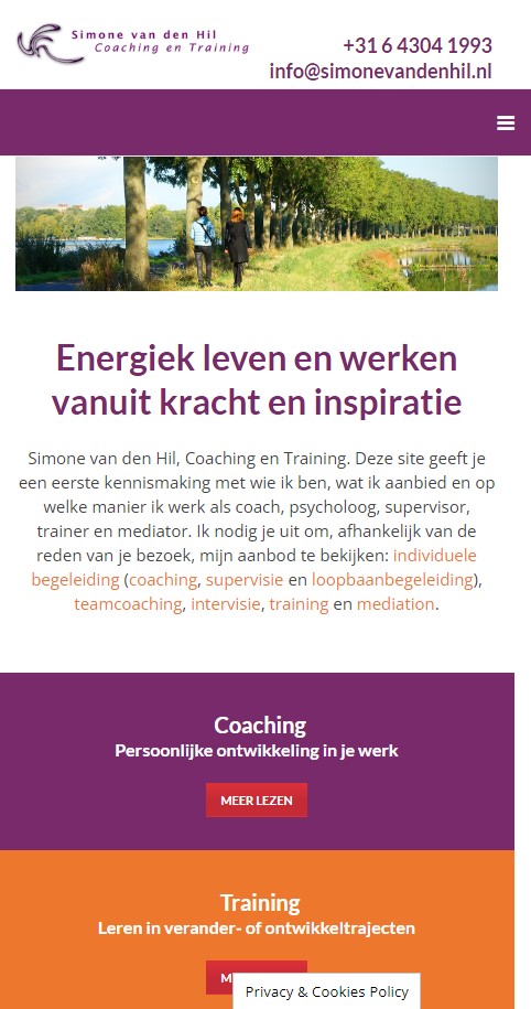 WebSpaceZ Webdesign Simone van den Hil Coaching en Training