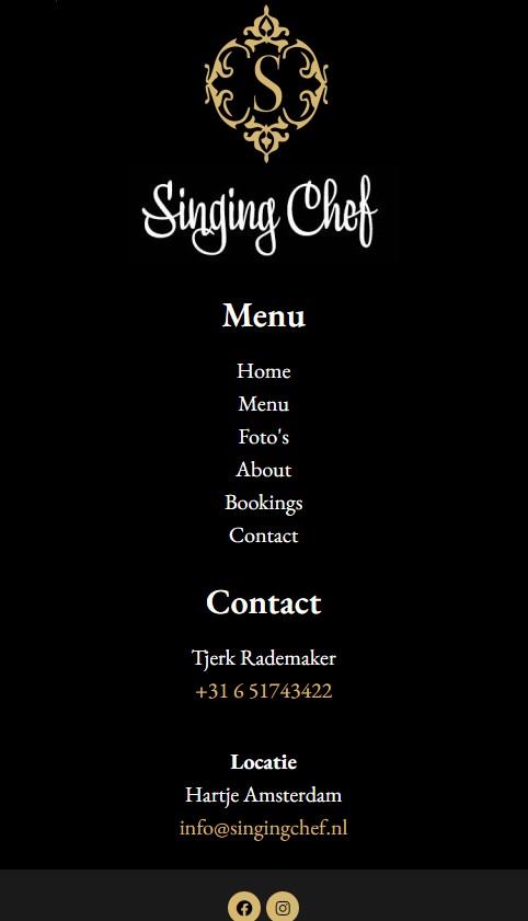 WebSpaceZ Webdesign Singing Chef