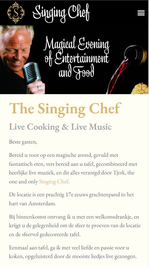 WebSpaceZ Webdesign Singing Chef