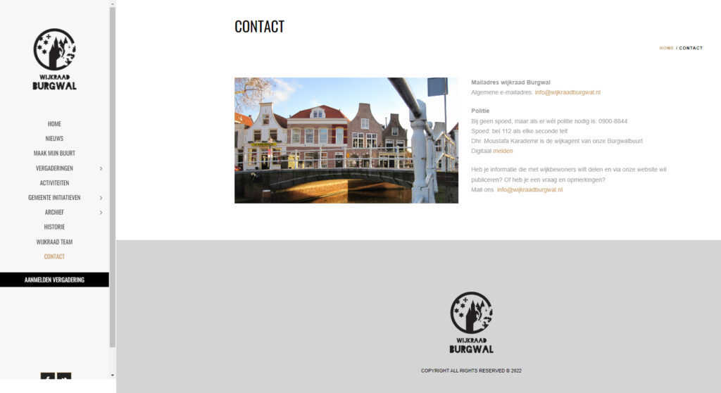 WebSpaceZ Webdesign Wijkraad Burgwal