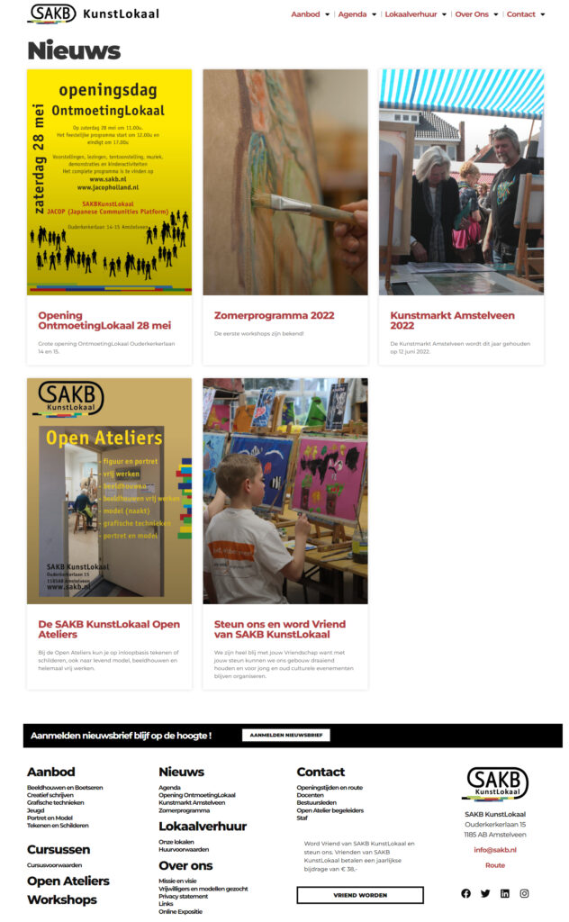 WebSpaceZ Webdesign SAKB KunstLokaal