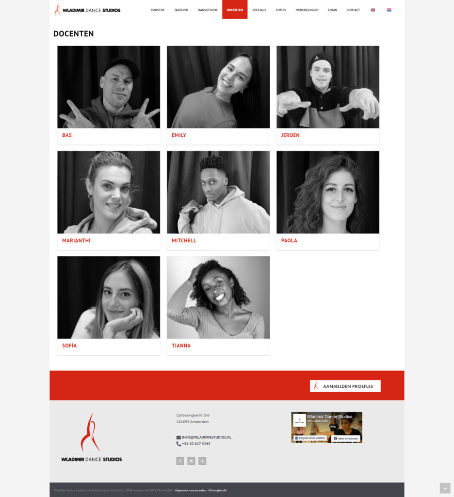 WebSpaceZ Webdesign Wladimir Dance Studios